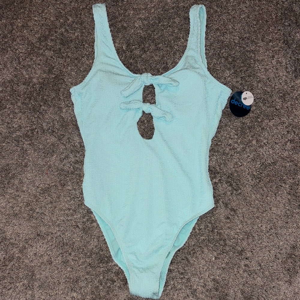 Decree Light Blue Textured Swimwear